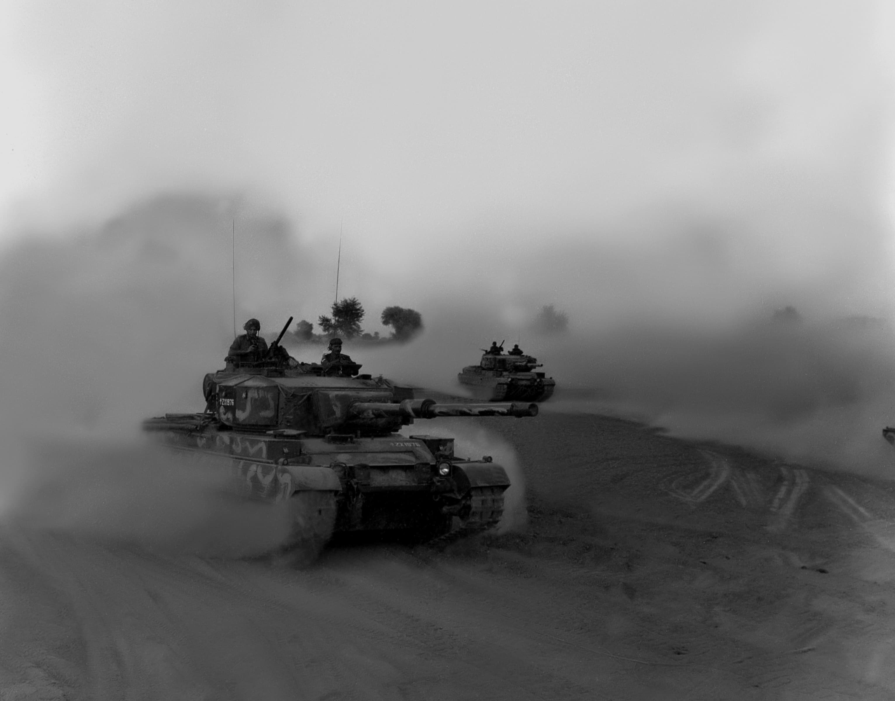 Indian armour advancing during the Battle of Basantar